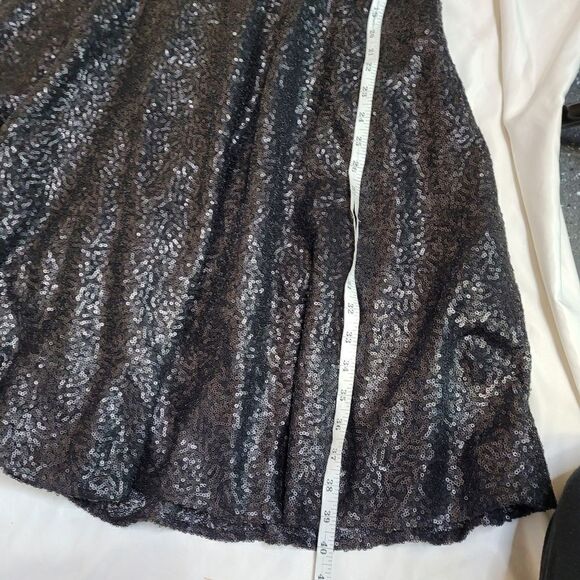 NEW Torrid black sequin cap sleeve back cutout fit and flare‎ holiday dress 12 - Picture 11 of 12